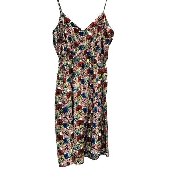 Kimchi Blue – Satin Slip Mini Dress – Ivory Floral – S - Picture 3 of 3